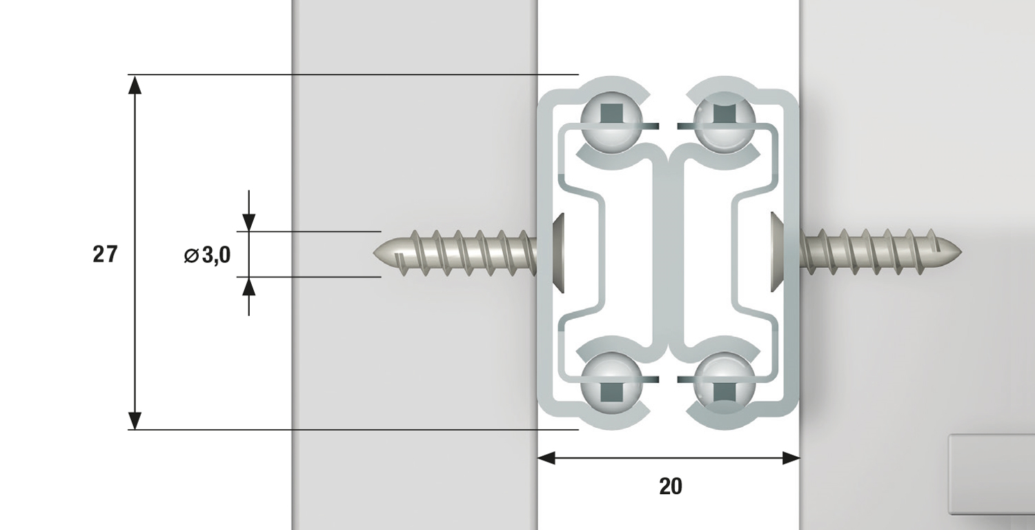 GUIDA PER CASSETTI 354 CM 50 ESTRAZIONE PARZIALE OMGE