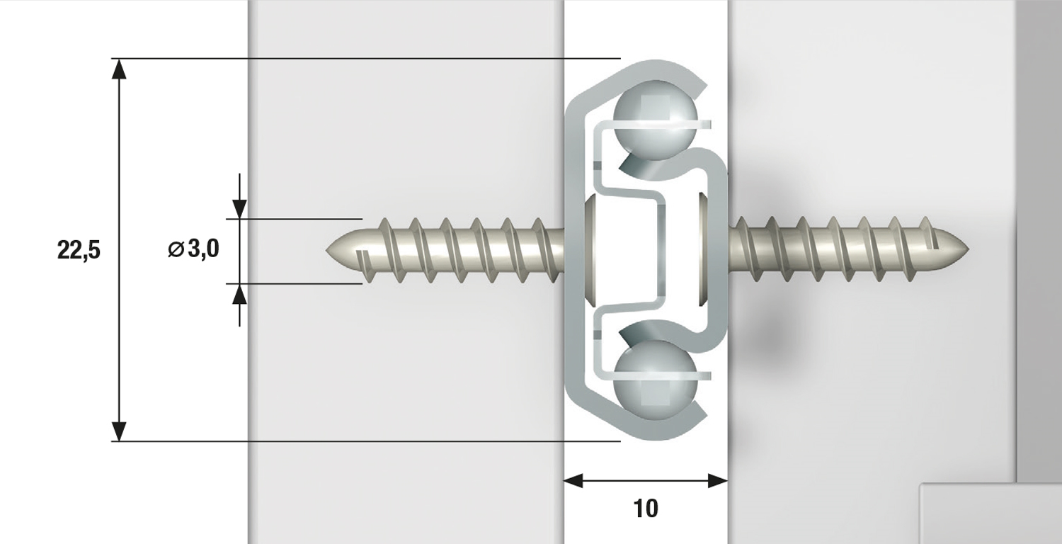 GUIDA PER CASSETTI 354 CM 50 ESTRAZIONE PARZIALE OMGE